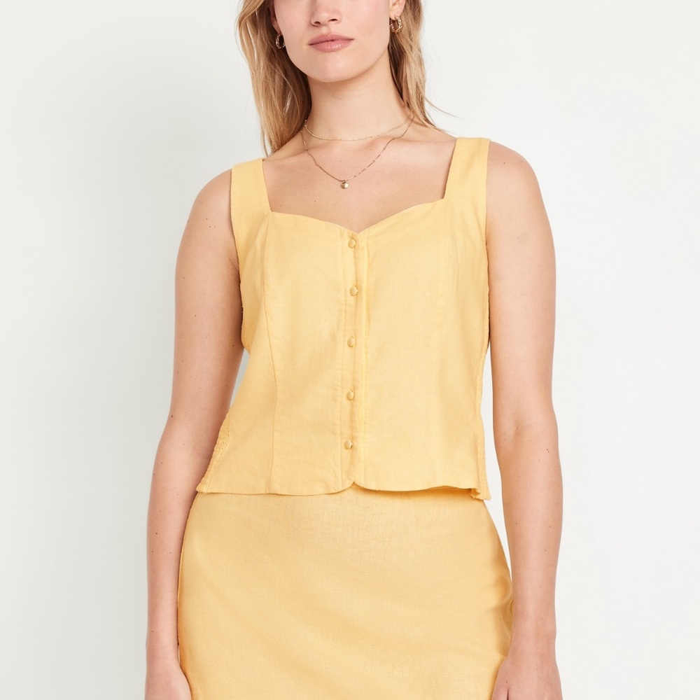 Matching Button-Front and Mini- Skirt Set